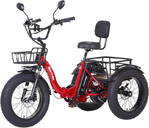Brand New 2026 Narrak S180 Red Electric Bike<br/>NEW fully assembled Narrak 3 Wheel Fat Tire EBike