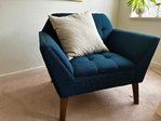 Wide Armchair Set - Dark Blue<br/>Wide Armchair Set - Dark Blue