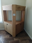 TV Corner Oak Stand