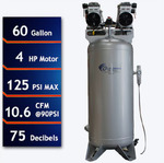 Industrial Grade Air Compressor<br/>4 HP of Quiet Power That Never Quits!