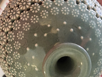 Korean celadon triple-walled openwork vase Kim Se-Yong<br/>Korean pottery