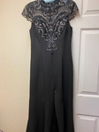 Full Length Black Evening Dress w/ slit