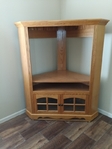 TV Corner Oak Stand