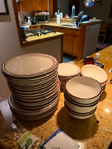 Set of restaraunt quality dishes,<br/>Free set of dishes
