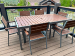OUTDOOR DINING SET 6 chairs<br/>PATIO DINING SET 6 CHAIRS $150.