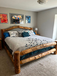 Log King size bed