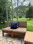 Pottery Barn Outdoor Teak Sectional