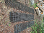 8 foot x 18 inches steel metal grating 6 total. 50$ each<br/>Walk way grating