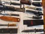 Lifelong knife collection of 45 knives.