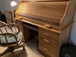 ROLLTOP DESK<br/>OAK COMPUTER DESK