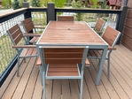 OUTDOOR DINING SET 6 chairs<br/>PATIO DINING SET 6 CHAIRS $150.