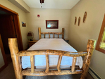 Beautiful Solid Log Bed Frame with Rustic Accents. Queen size.