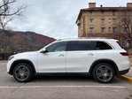 2025 Polar White AWD Mercedes GLS 450, Black Leather, 4709 miles, 7 person seating, Premium Wheels,