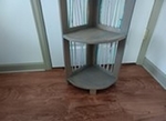 Ashley Recliner. Loveseat couch. Claw foot antique oak dresser. Antique princess cane chair. Custom whimsical  3 level corner shelf.
