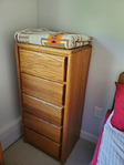 All Wood Bedroom Set + Dining Set, Sleeper Sofa, etc.