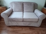 Ashley Recliner. Loveseat couch. Claw foot antique oak dresser. Antique princess cane chair. Custom whimsical  3 level corner shelf.