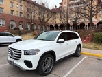 2025 Polar White AWD Mercedes GLS 450, Black Leather, 4709 miles, 7 person seating, Premium Wheels,